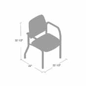 Boss Antimicrobial Guest Chair, 300 lb. weight capacity, B9591AM-BG